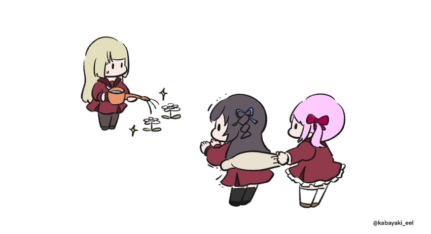 miyagawa takane, sadamori himeka, and yokota haruna (assault lily) drawn by kabayaki_(kabayaki_eel)