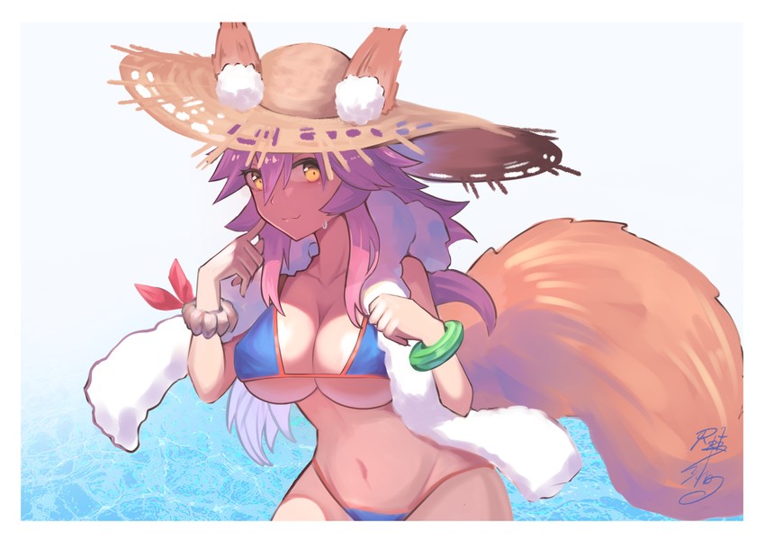 tamamo and tamamo no mae (fate and 1 more) drawn by rafrog