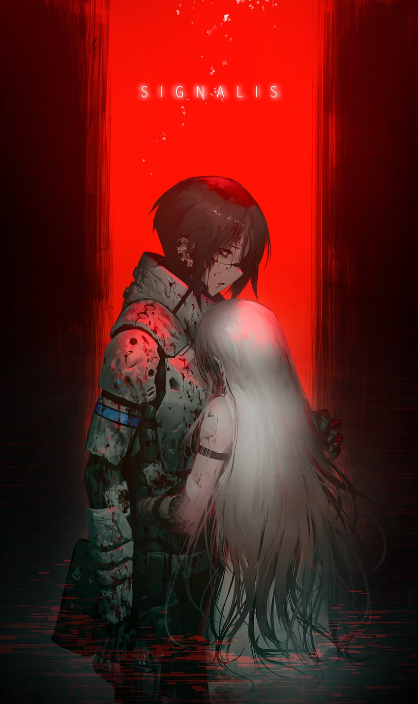 elster and ariane yeong (signalis) drawn by hetza_(hellshock)