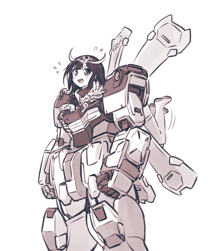crossbone gundam x-1 and core fighter (gundam and 1 more) drawn by kato_takuji