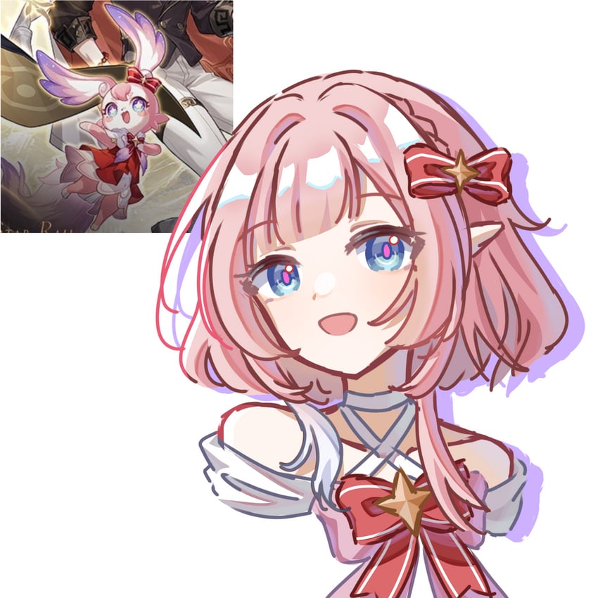 cyrene and mem (honkai and 1 more) drawn by izumi_(lofter_41635481026)