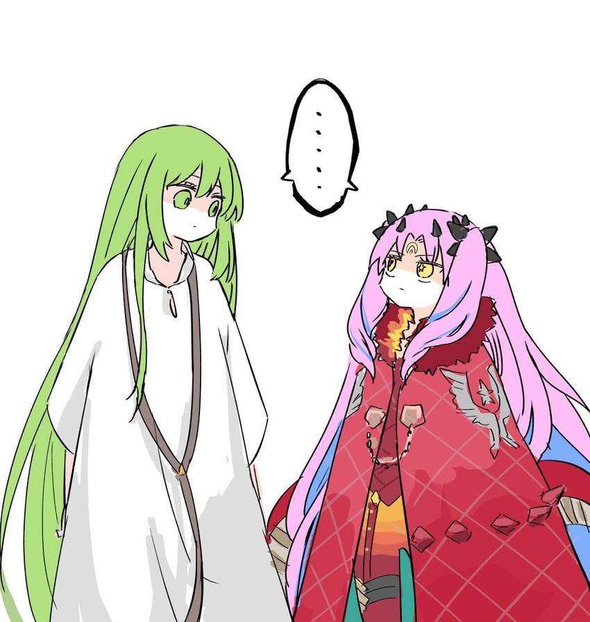ishtar, enkidu, and space ishtar (fate and 1 more) drawn by himeko_(nico6v6pachi)