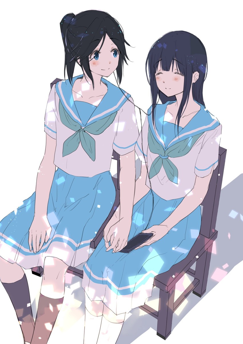 yoroizuka mizore and kasaki nozomi (hibike! euphonium and 1 more) drawn by fukuroumori
