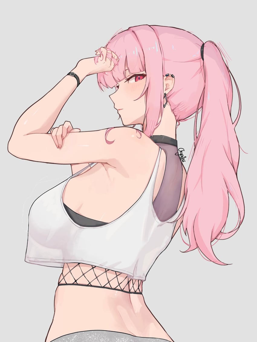 mori calliope (hololive and 1 more) drawn by chyraliss