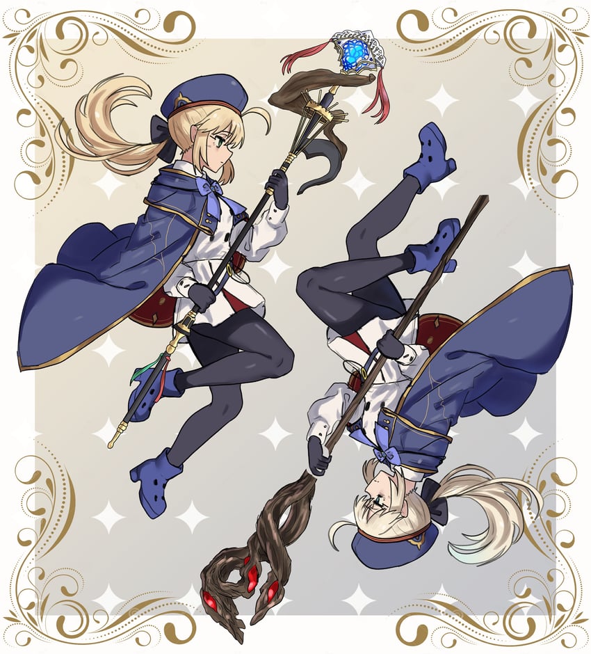 artoria pendragon, artoria caster, and aesc (fate and 1 more) drawn by ebora