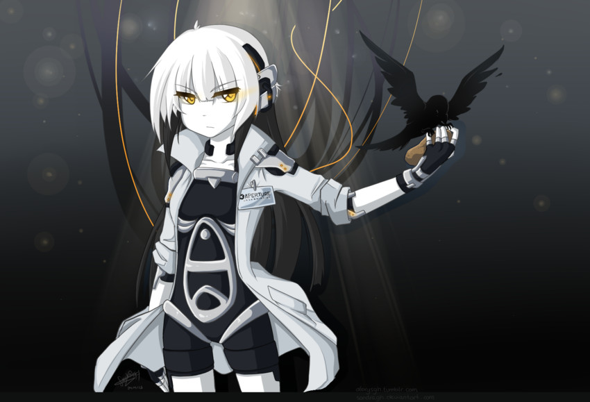glados (portal and 2 more) drawn by sandragh
