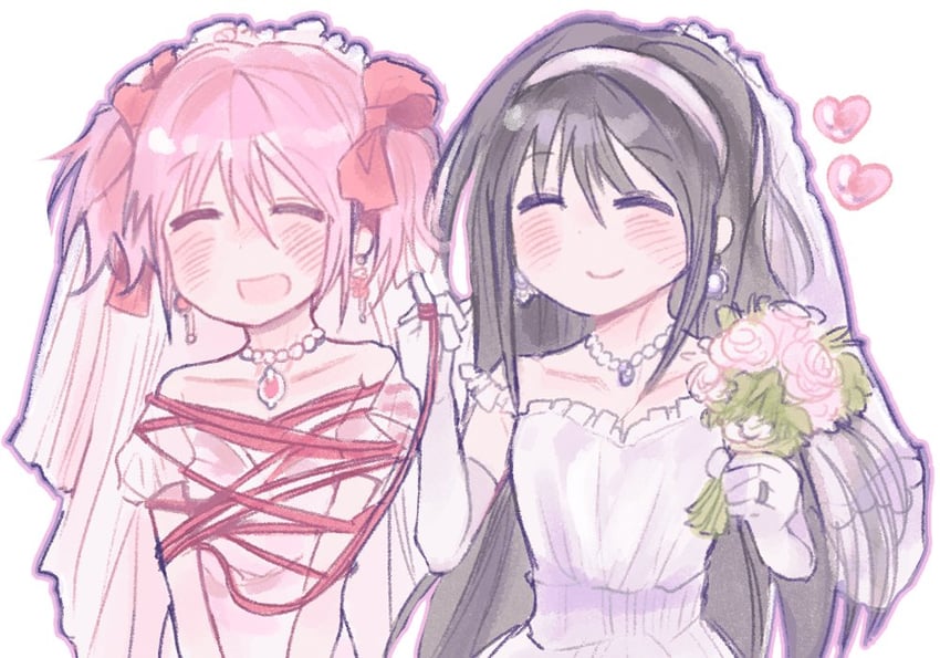 akemi homura and kaname madoka (mahou shoujo madoka magica) drawn by kerimka31328031