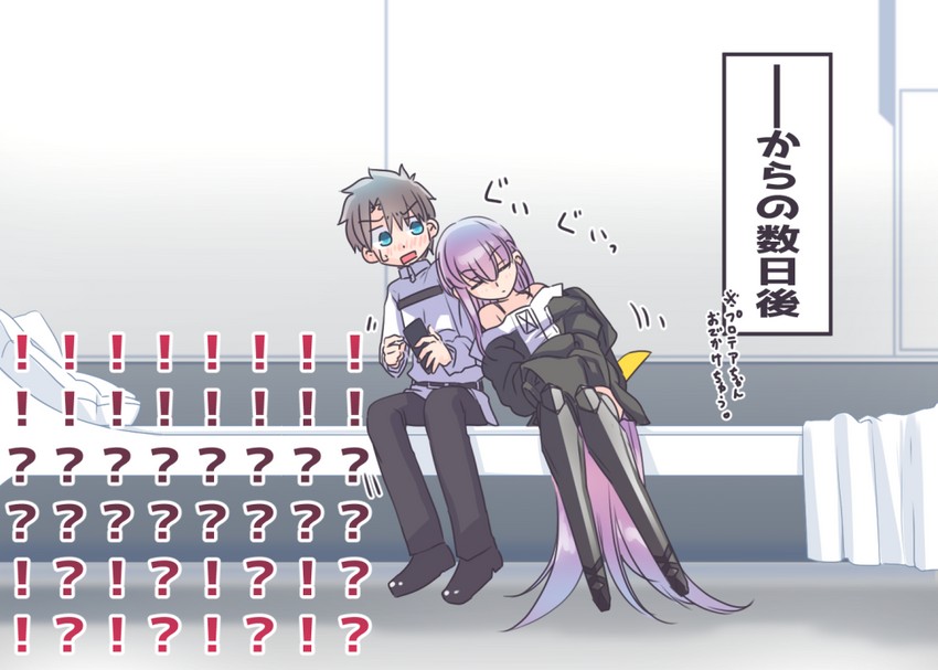 fujimaru ritsuka and meltryllis (fate and 3 more) drawn by mentaiko_mamire