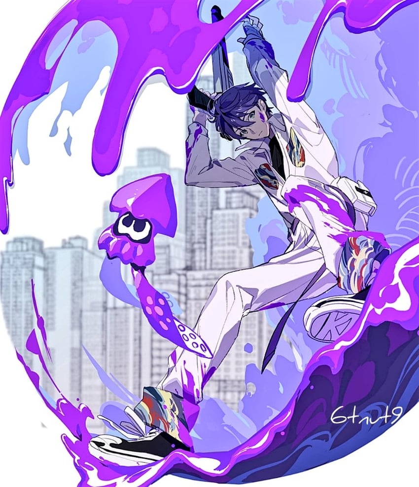 kenmochi touya (nijisanji and 1 more) drawn by 6tnut9