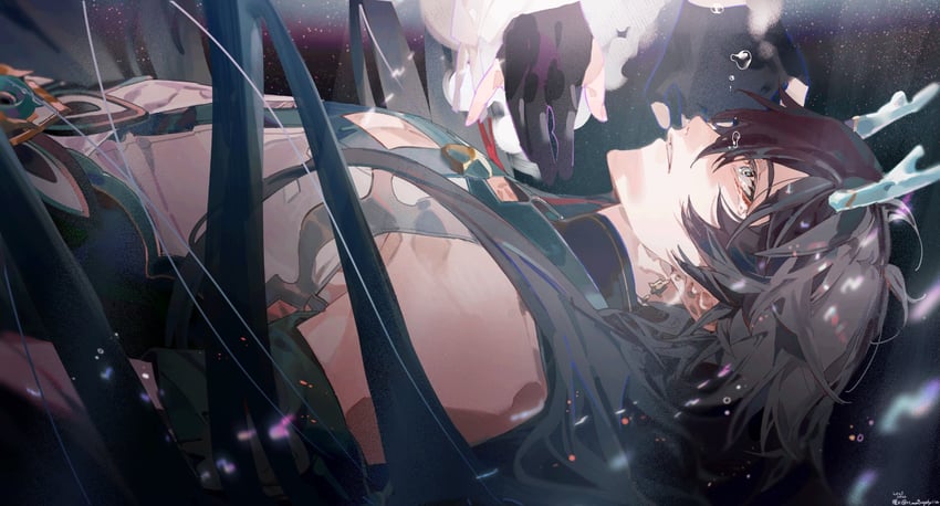 dan heng (honkai and 1 more) drawn by h_ma9rophylla