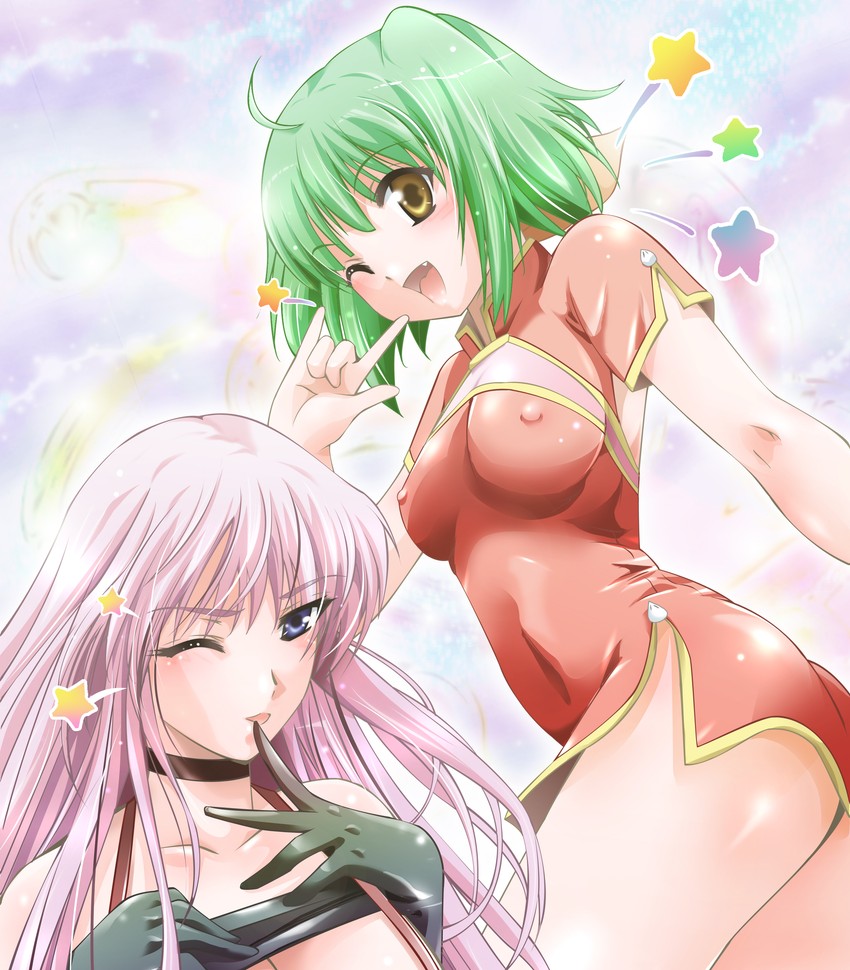 sheryl nome and ranka lee (macross and 1 more) drawn by arino_hiroshi