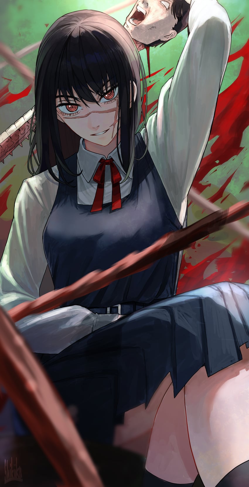 yoru and tanaka (chainsaw man) drawn by tokishima_sikuka