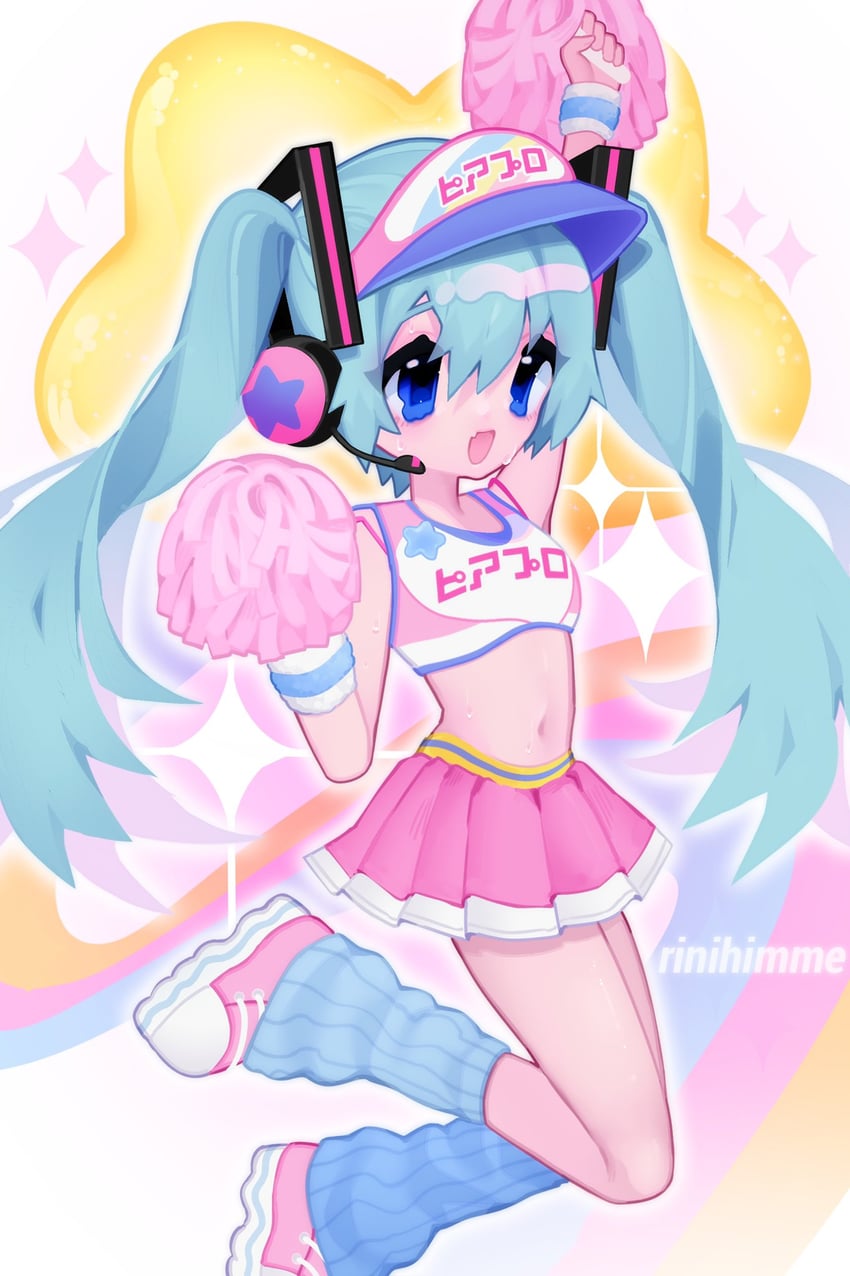 hatsune miku (vocaloid and 1 more) drawn by rinihimme