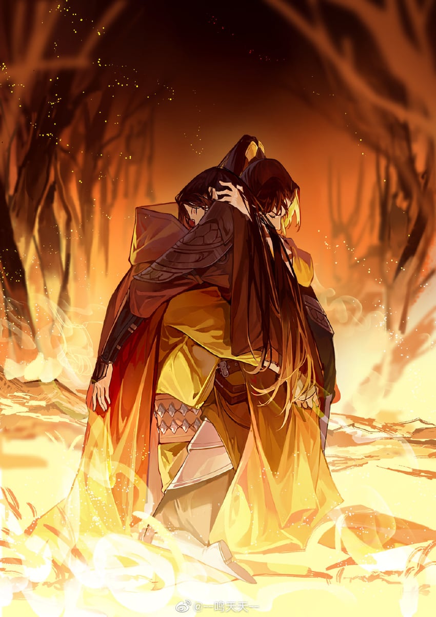 gu yun and chang geng (sha po lang) drawn by mingtiantian