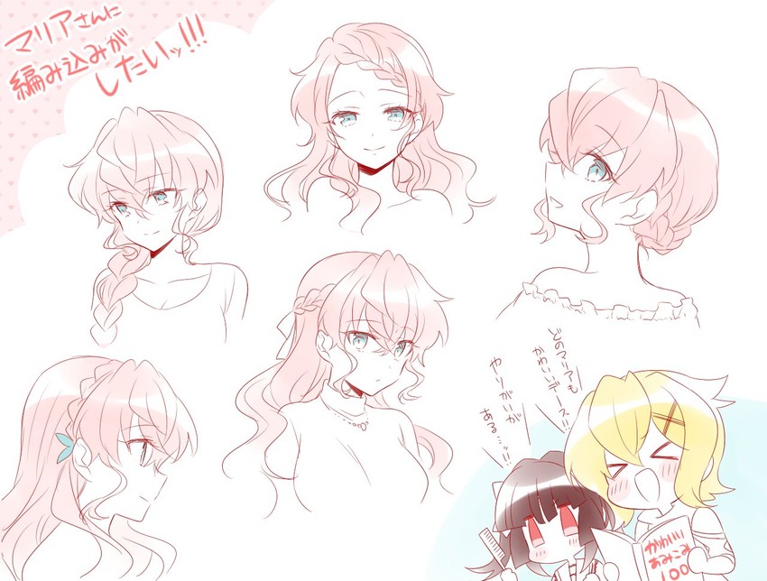 akatsuki kirika, tsukuyomi shirabe, and maria cadenzavna eve (senki zesshou symphogear) drawn by lanlanlap
