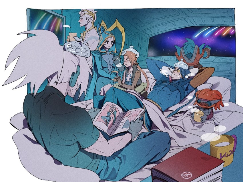 jinx, sona, riven, kayn, battle bunny riven, and 11 more (league of legends) drawn by zaket07