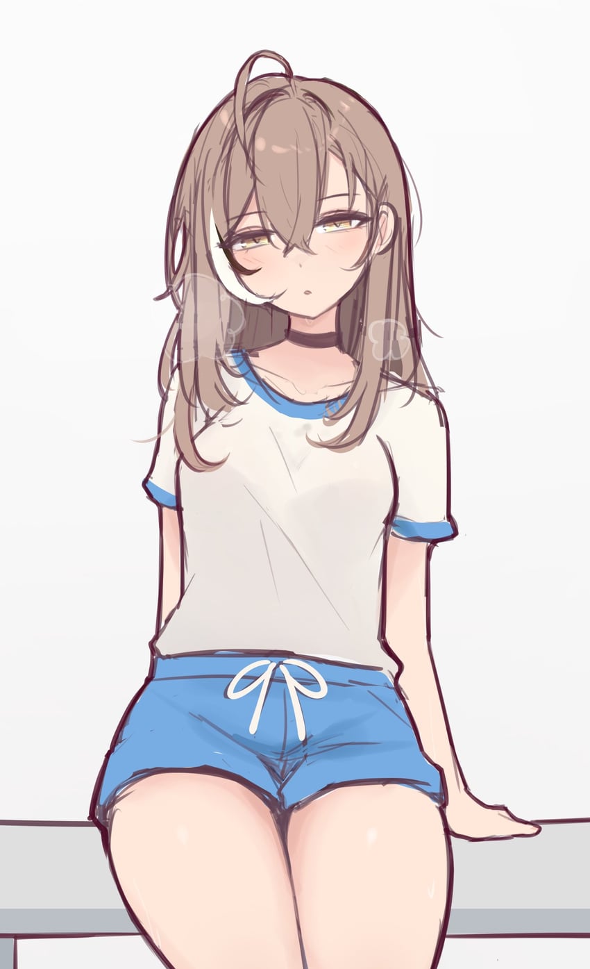 nanashi mumei (hololive and 1 more) drawn by m_r_b