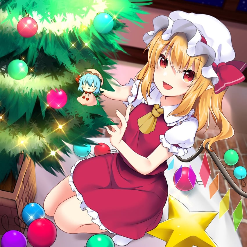 remilia scarlet and flandre scarlet (touhou) drawn by rimu_(kingyo_origin)