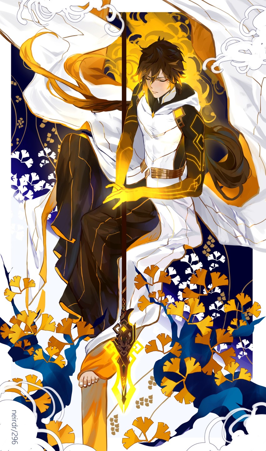zhongli (genshin impact) drawn by neirdr1
