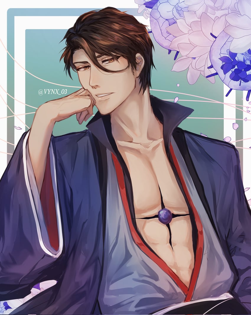 aizen sousuke and hogyoku (bleach and 1 more) drawn by kas0n3ri