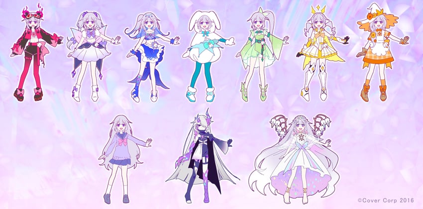 koseki bijou (hololive and 2 more) drawn by yunare