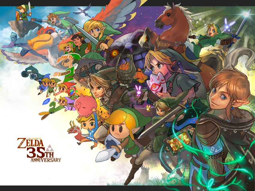 link, princess zelda, midna, toon link, young link, and 14 more (the legend of zelda and 12 more) drawn by butiboco