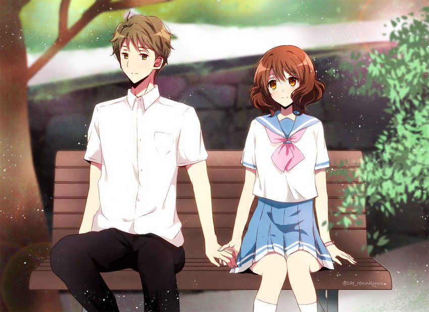 oumae kumiko and tsukamoto shuuichi (hibike! euphonium) drawn by sae_(renkyuuake)