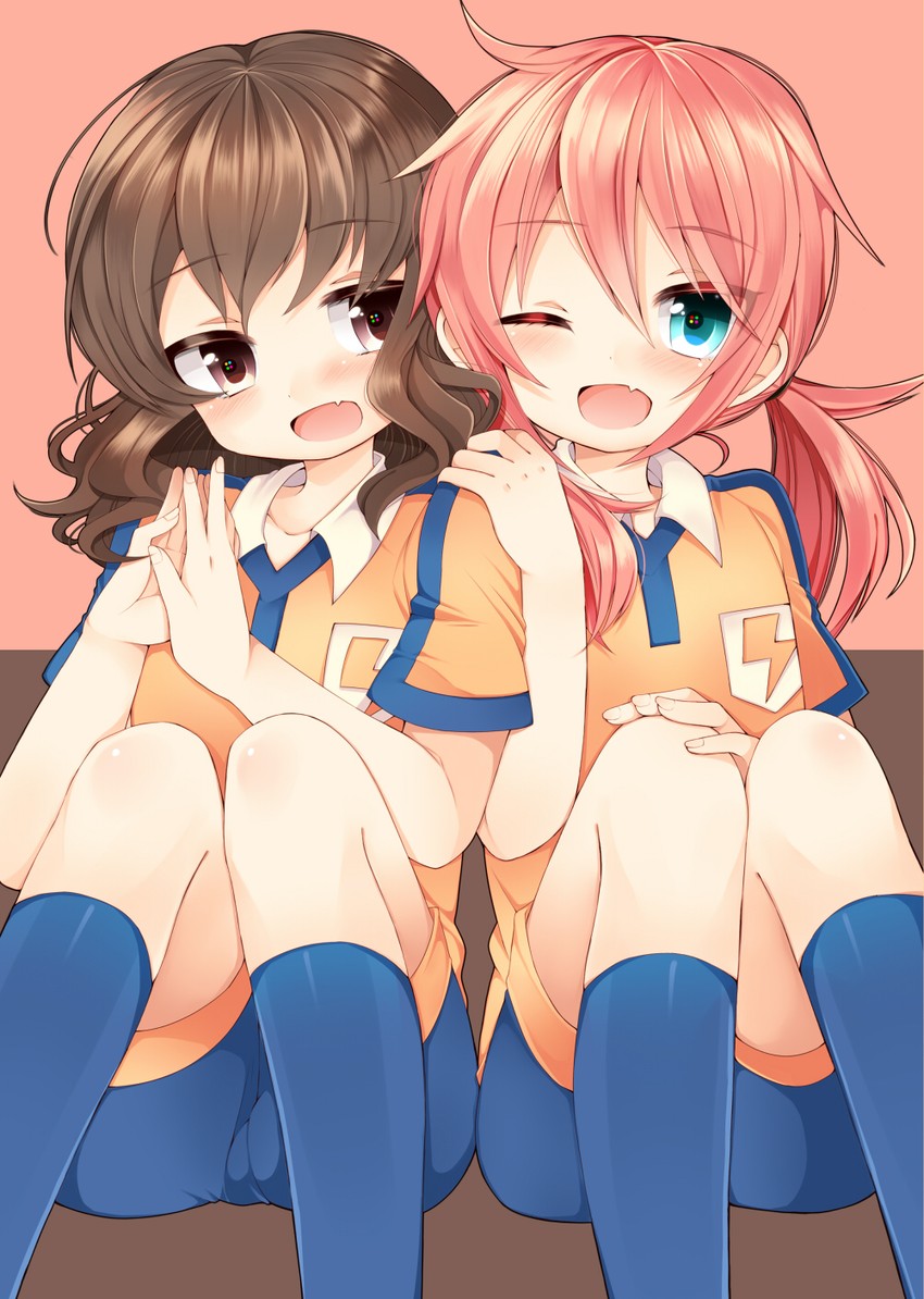 kirino ranmaru and shindou takuto (inazuma eleven and 1 more) drawn by tsukudani_norio