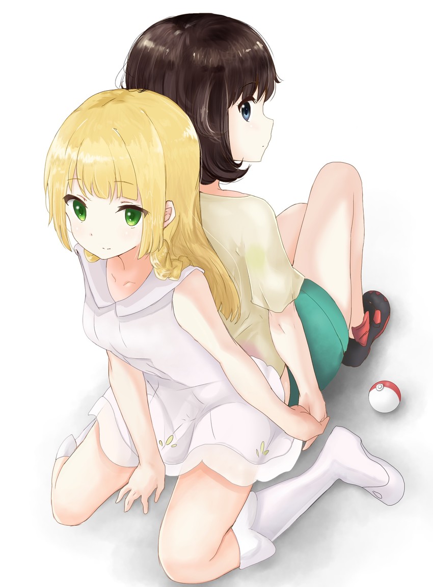 lillie and selene (pokemon and 1 more) drawn by yano_(spirit1022)