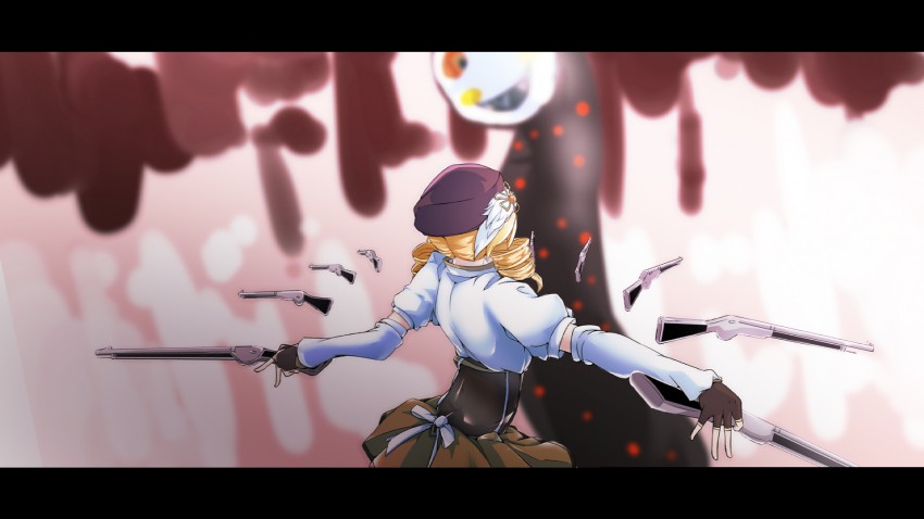 tomoe mami and charlotte (mahou shoujo madoka magica) drawn by hsuante