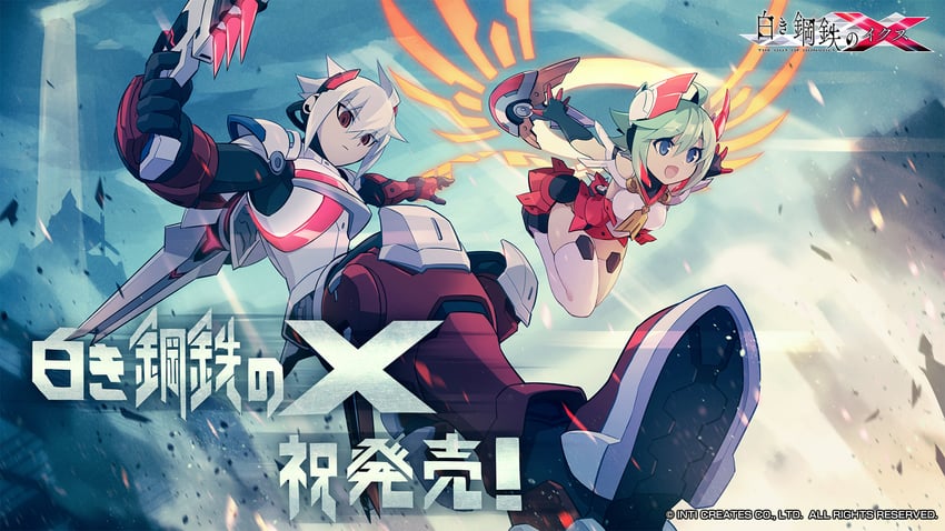 roro and acura (azure striker gunvolt and 1 more) drawn by hatakeyama_yoshitaka