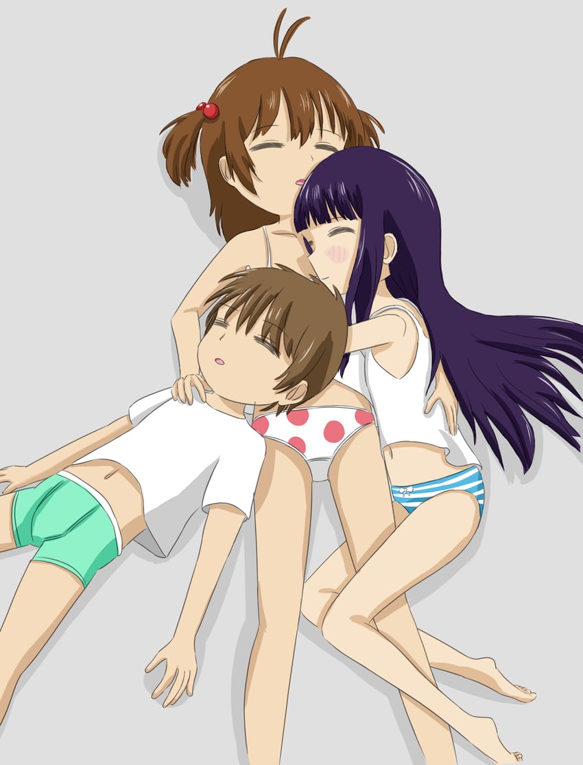 kinomoto sakura, daidouji tomoyo, and li syaoran (cardcaptor sakura) drawn by kokuban