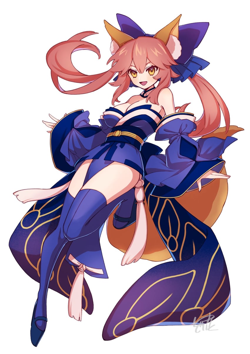 tamamo and tamamo no mae (fate and 1 more) drawn by kandis_milk