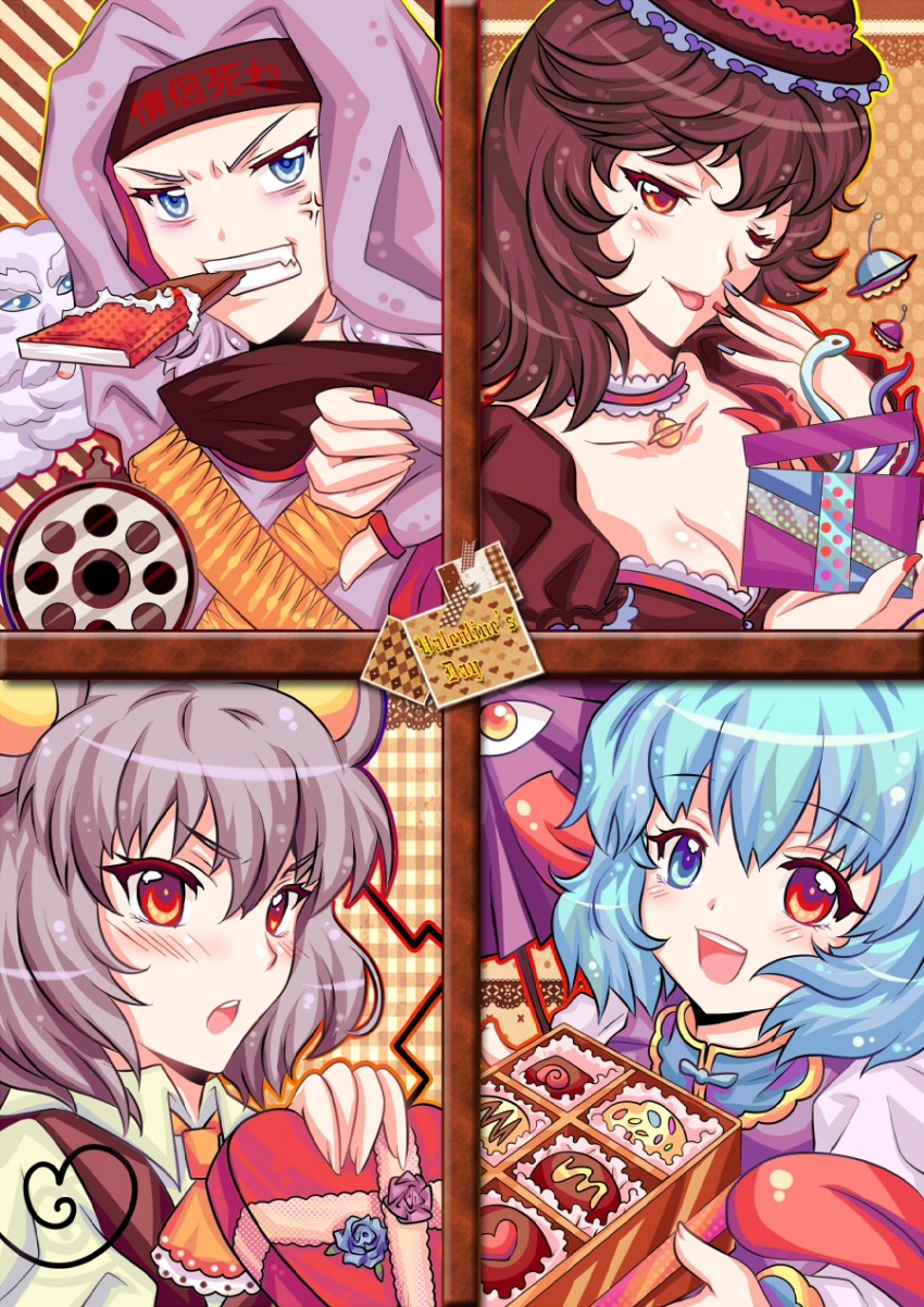 tatara kogasa, nazrin, houjuu nue, kumoi ichirin, and unzan (touhou) drawn by riyun_(halodark)