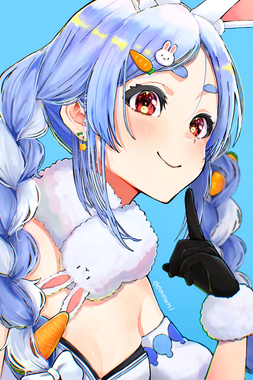 usada pekora and don-chan (hololive) drawn by oonouni
