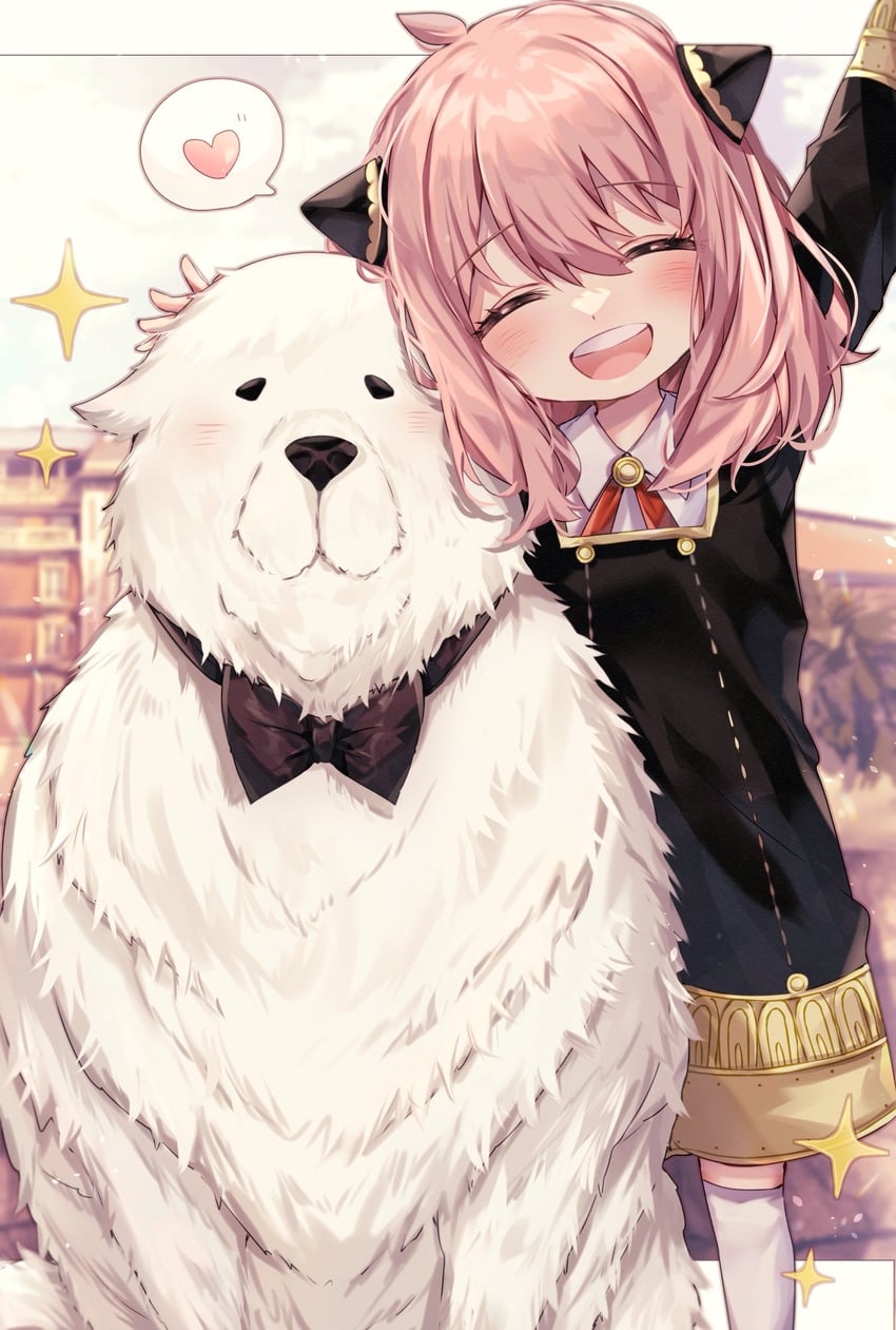 anya and bond (spy x family) drawn by sorashima_(117)