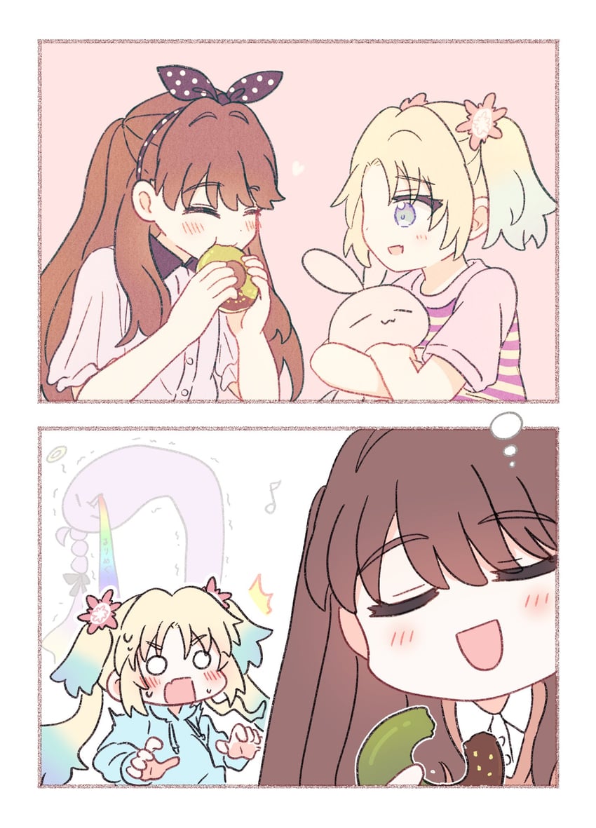 fujishima megumi, osawa rurino, and anyoji hime (love live! and 1 more) drawn by watage_modoki
