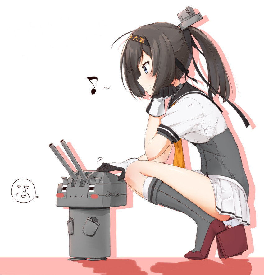 akizuki and chou-10cm-hou-chan (kantai collection) drawn by suke_(momijigari)