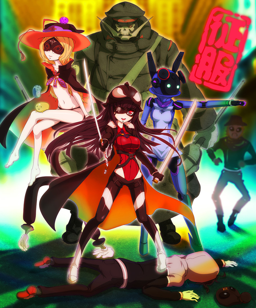 shikabane itsuka, natasha, kurukuru, plamja-sama, professor um, and 7 more (sekai seifuku: bouryaku no zvezda) drawn by noriccho!