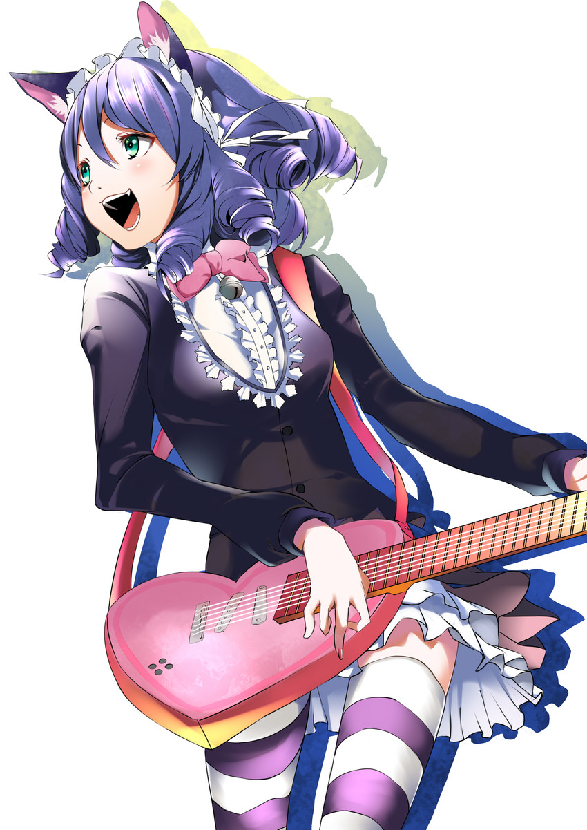 cyan and strawberry heart (show by rock!!) drawn by bunbun_(midukikome)