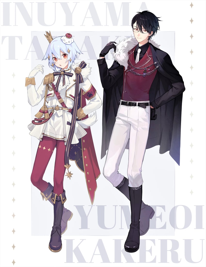 yumeoi kakeru and inuyama tamaki (nijisanji and 1 more) drawn by iv_4t