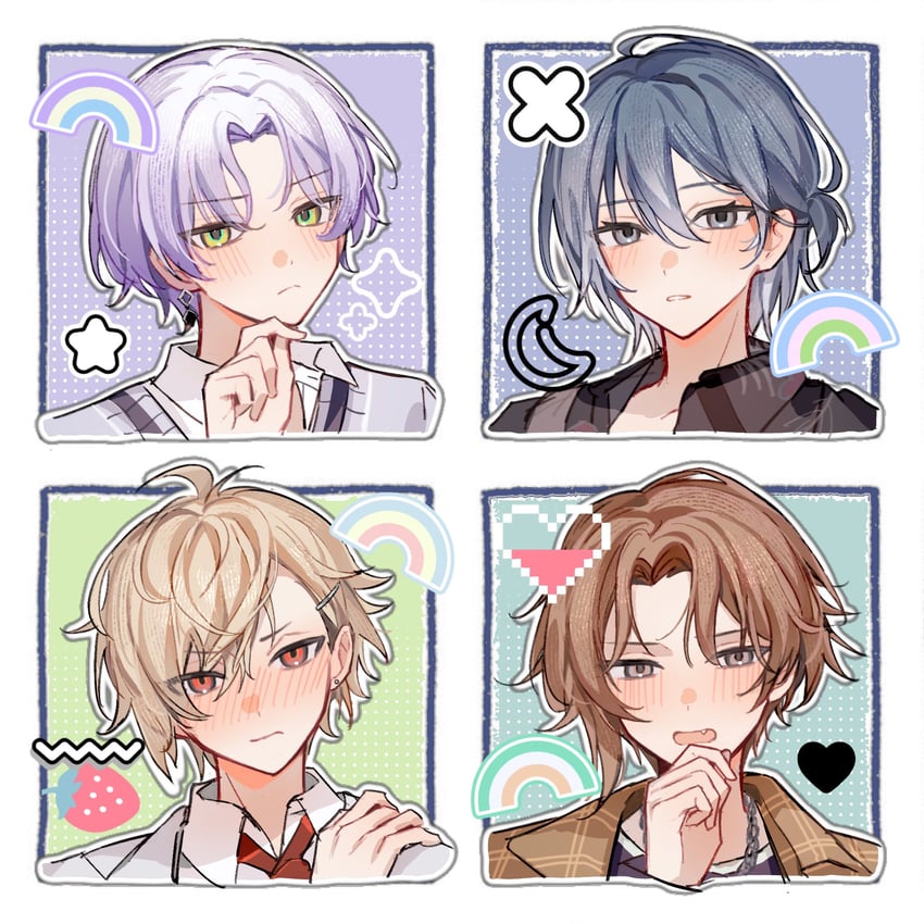 hachinoya nagi, kurama ushio, oguro kafka, and nanamegi nanaki (18trip) drawn by otorrio