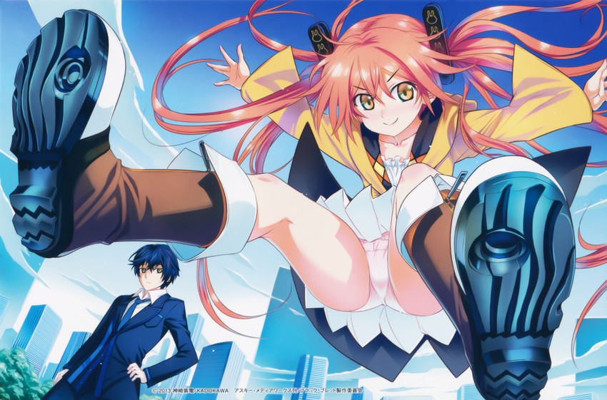 aihara enju and satomi rentarou (black bullet) drawn by koume_keito