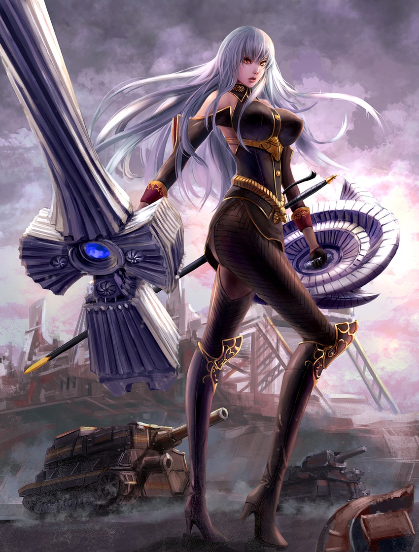 selvaria bles (senjou no valkyria and 1 more) drawn by yuzuriha_(atelier_liang)