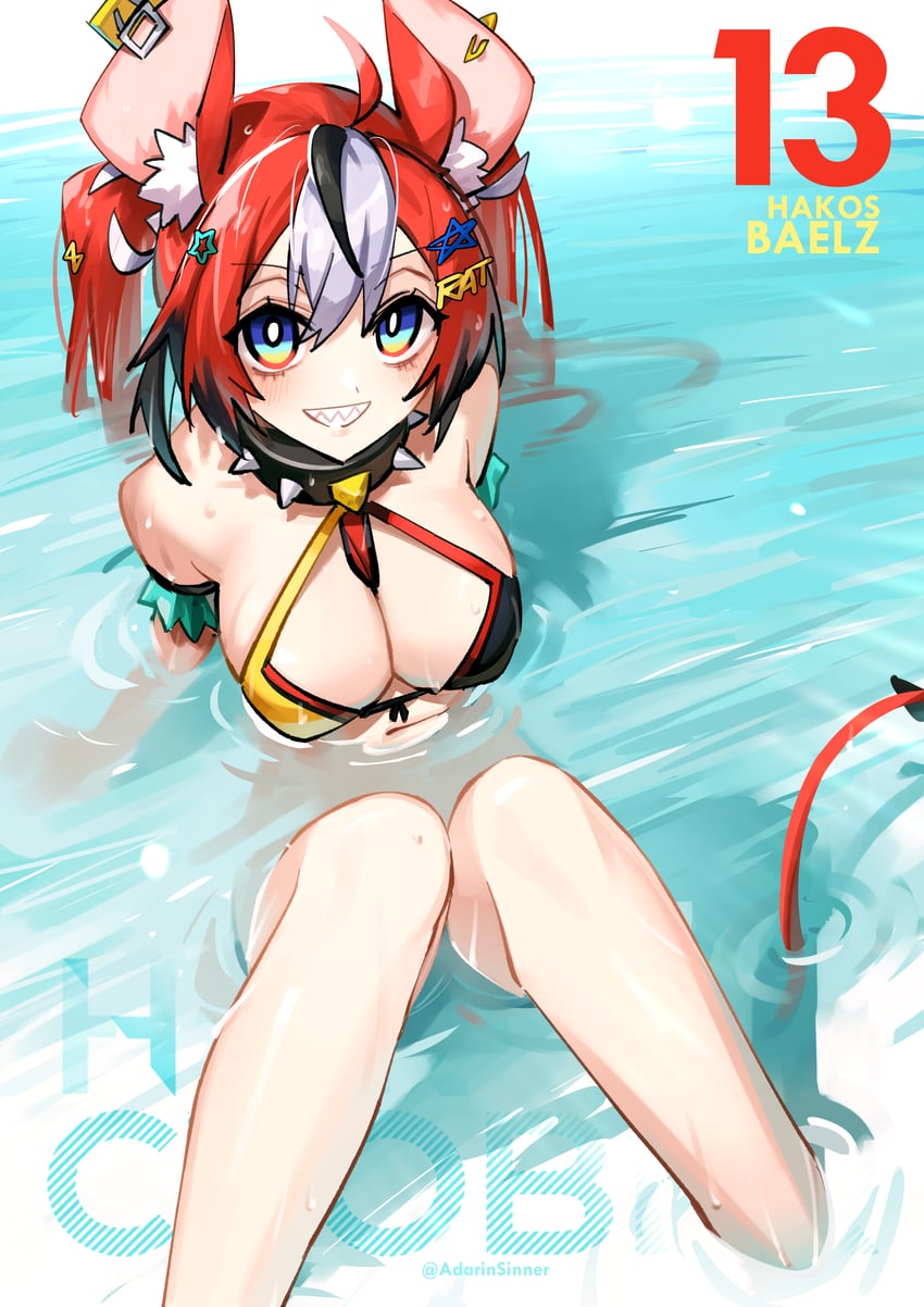 hakos baelz (hololive and 1 more) drawn by adarin
