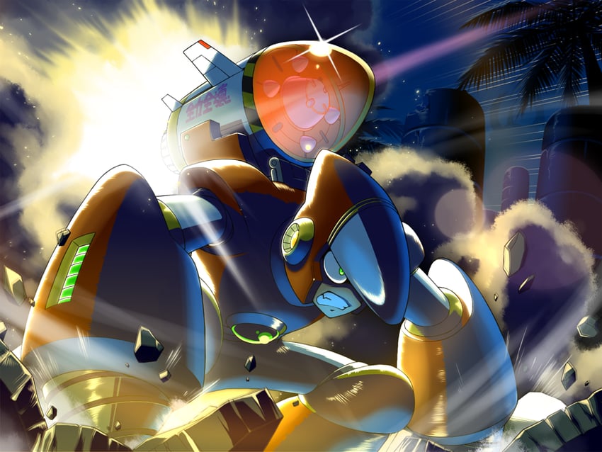 crash man (mega man and 2 more) drawn by napo