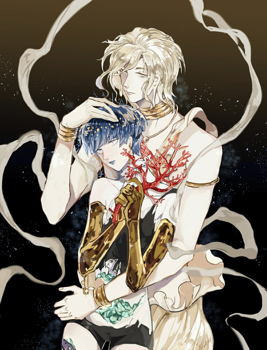 phosphophyllite and aechmea (houseki no kuni and 1 more) drawn by sunfish263