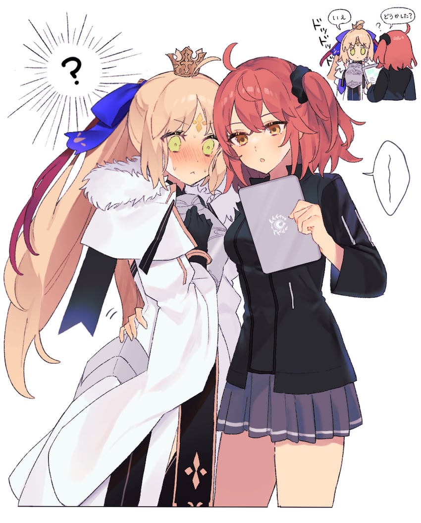 artoria pendragon, fujimaru ritsuka, and artoria caster (fate and 1 more) drawn by uxco0