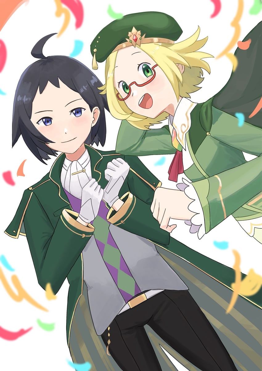 bianca and cheren (pokemon and 1 more) drawn by huhuhu_(yakiimoumai)