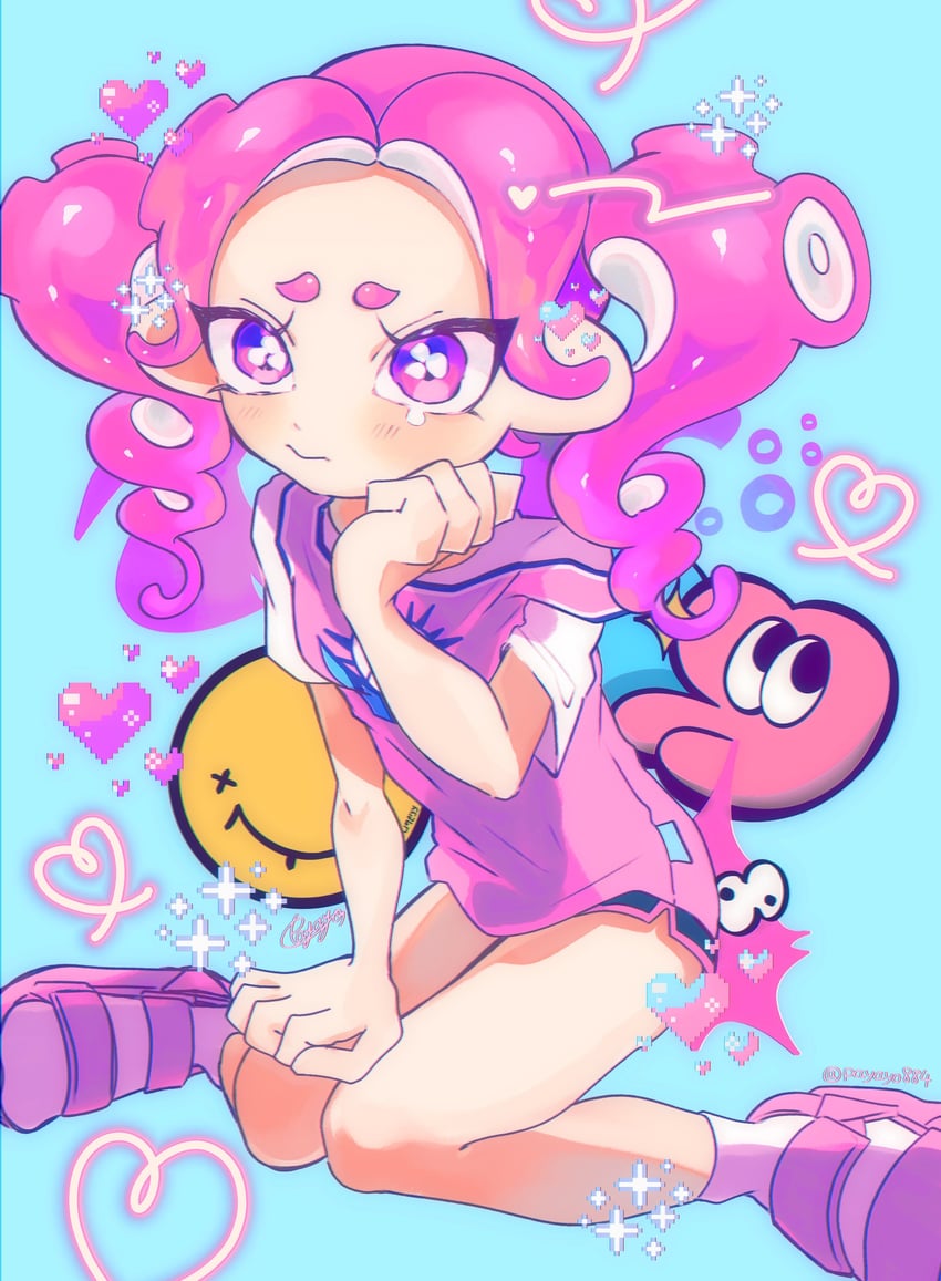 octoling player character and octoling girl (splatoon) drawn by payayo884